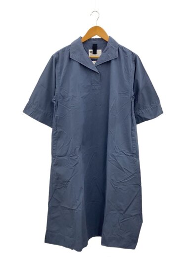 商品画像：半袖ワンピース/2/コットン/BLU/無地/595-4158501 1