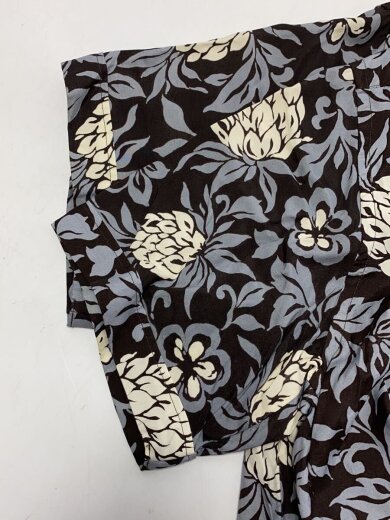 商品画像：D1218/アロハシャツ/XL/レーヨン/BRW/総柄 5
