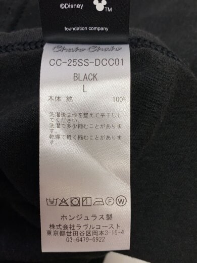 商品画像：DISNEY/VINTAGE FADED S/S TEE/Tシャツ/L/コットン/ブラック/CC-25SS-DCC01// 4