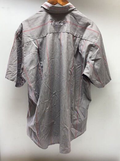 商品画像：COCA COLE WORK Shirt/UniFirst/半袖シャツ/17.5/ポリエステル/ストライプ// 2