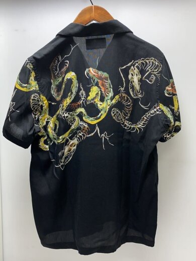 商品画像：COBRA S/S HAWAIIAN S/半袖シャツ/S/レーヨン/BLK/総柄 2
