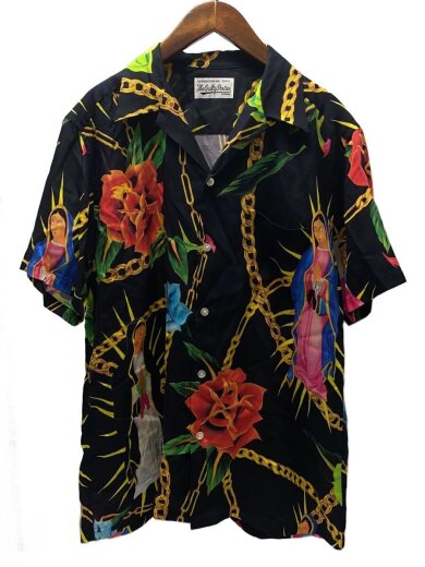 商品画像：アロハシャツ/L/--/BLK/総柄/20SS-WMS-HI03// 1