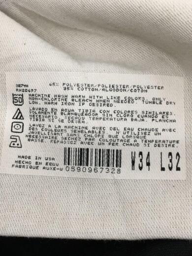 画像：DICKIESUSA製/TALONジップ/フロントホック欠/ボトム/34/コットン/BLK4