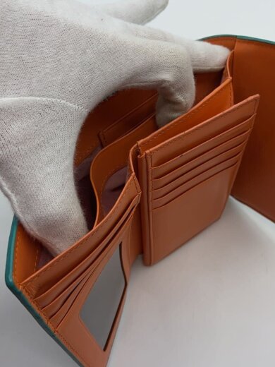 商品画像：3つ折り財布/レザー/BLU/レディース 6