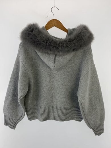 商品画像：ファーフードパーカー/1/アクリル/GRY/SWNT254295 2