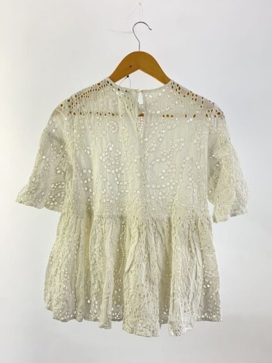 商品画像：半袖ブラウス/FREE/コットン/WHT/BL-1241420// 2