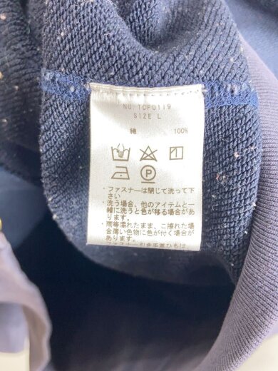 商品画像：ジップパーカー/--/コットン/NVY/無地 4