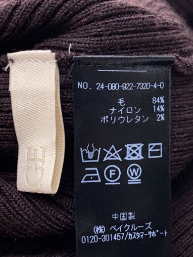 商品画像：ニット・セーター(薄手)/--/ウール/BRW/無地/24-080-922-7320-4-0 3