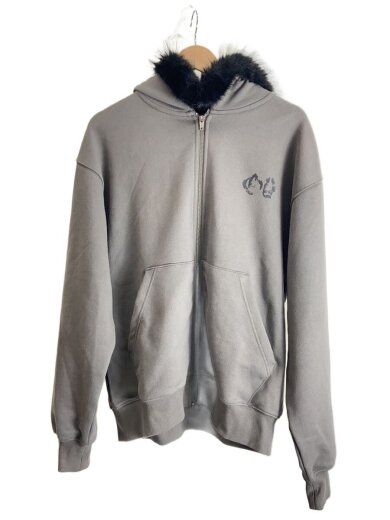 商品画像：ジップパーカー/L/コットン/GRY 1