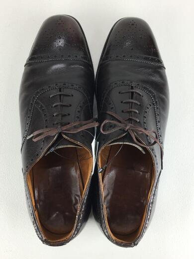 画像：J.M.WESTONセミブローグ/ドレスシューズ/UK7.5/BRW/レザー/踵部分ダメージ有4