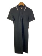 ポロワンピース/半袖ワンピース/S/コットン/BLK