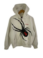 パーカー/S/コットン/WHT/プリント/24AW/ZIP UP HOODED SWEATSHIRT