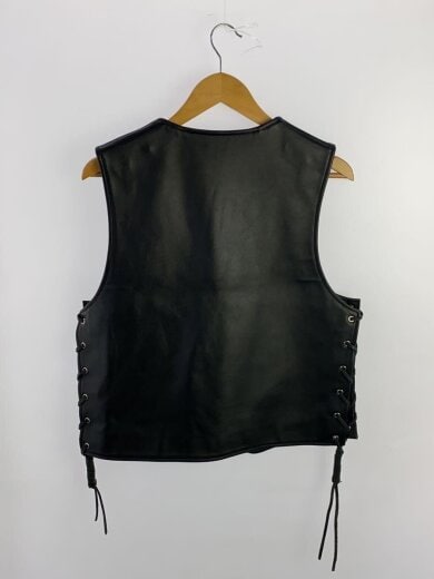 商品画像：サイドレース /ベスト/3L/牛革/BLK/LOS0523 2