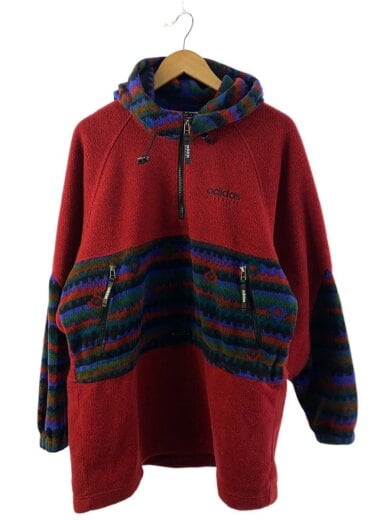 商品画像：フリースジャケット/O/ポリエステル/RED 1