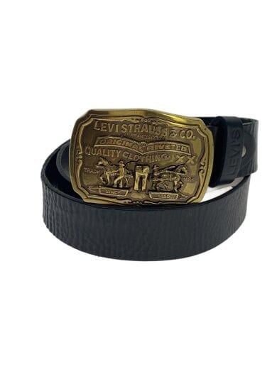 商品画像：ベルト/レザー/BLK/無地/メンズ 1