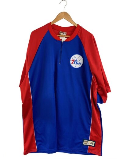 商品画像：Tシャツ/ウォームアップウェアー/76ers/ハーフジップ/3XL/ポリエステル/BLU// 1