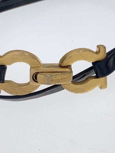 商品画像：ダブルガンチーニ/2連/ブレスレット/レザー/BLK/レディース 2