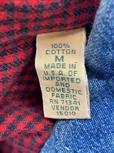 画像：L.L.BeanUSA製/ワークシャツ/長袖シャツ/M/デニム/IDG/無地//4