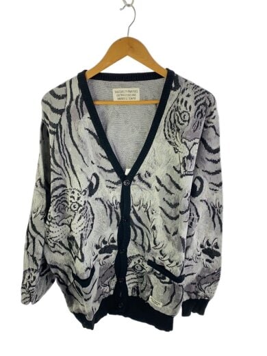 商品画像：TIM LEHI/JACQURD CARDIGAN/カーディガン/XL/コットン/GRY/総柄 1