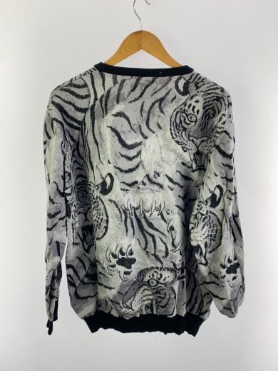 商品画像：TIM LEHI/JACQURD CARDIGAN/カーディガン/XL/コットン/GRY/総柄 2