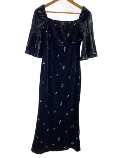 商品画像：×THE URBAN BLANCHE/半袖ワンピース/0/ポリエステル/BLK/花柄/LAKAS-100 1