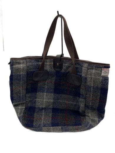 商品画像：トートバッグ/ウール/NVY/チェック 3