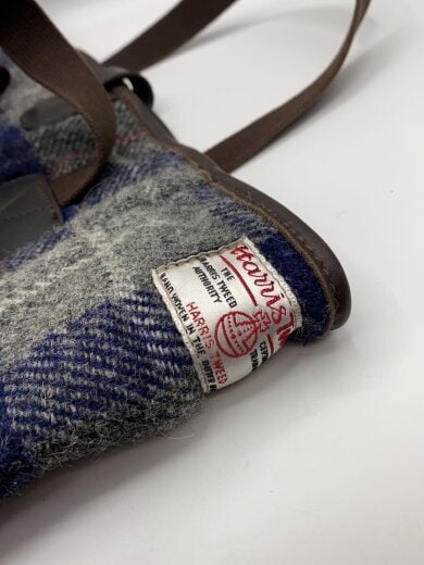 商品画像：トートバッグ/ウール/NVY/チェック 5