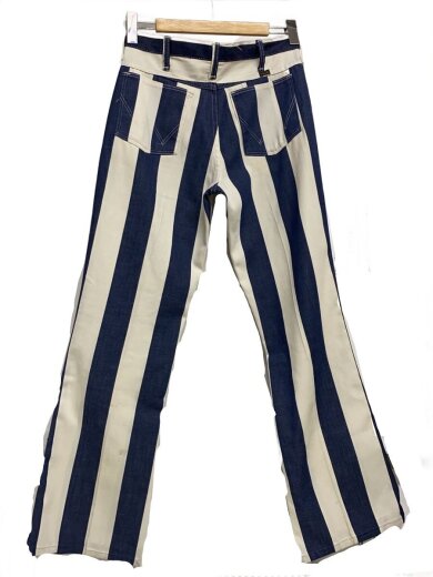 商品画像：ブーツカットパンツ/31/--/BLU/ストライプ 2
