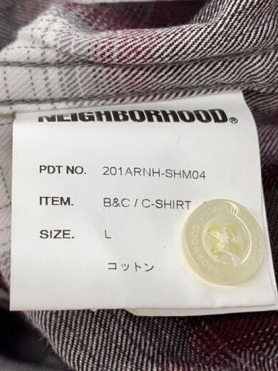 商品画像：半袖シャツ/L/コットン/RED/オンブレCK/201ARNH-SHM04 4