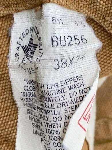 商品画像：オーバーオール/38/コットン/CML/無地/BU256/90s/ダブルニーダックオーバーオール 5