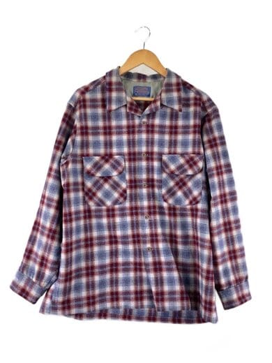 商品画像：長袖シャツ/XL/ウール/RED/チェック// 1