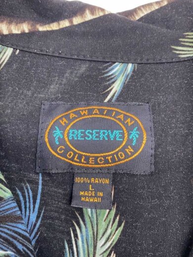 商品画像：hawaiian reserve collection/半袖シャツ/L/レーヨン/BLK/総柄// 3