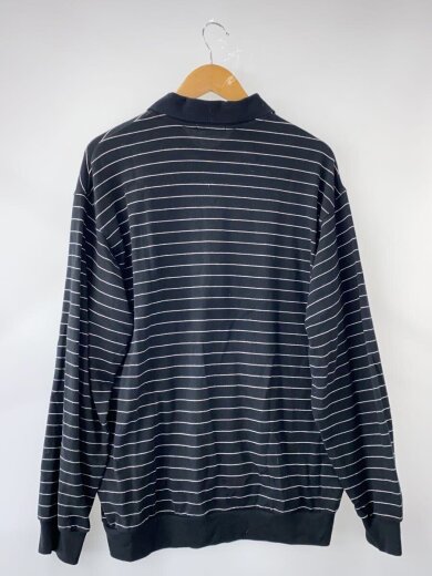 商品画像：BORDER L/S POLO/ポロシャツ/2/コットン/BLK/ボーダー/223-60105// 2