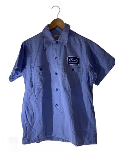 商品画像：半袖シャツ/S/--/BLU/無地 1