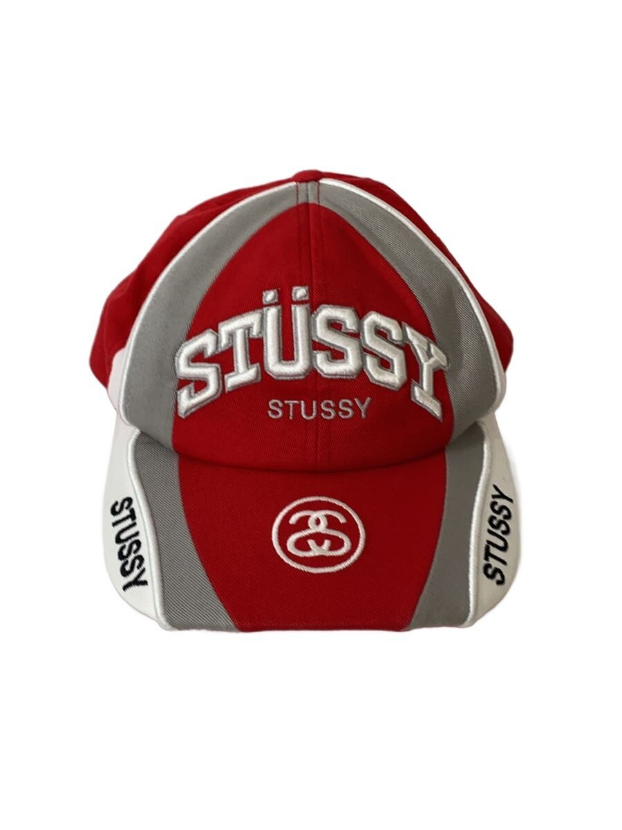 STUSSY / キャップ/--/コットン/RED/無地/メンズ/low pro souvenir strapback