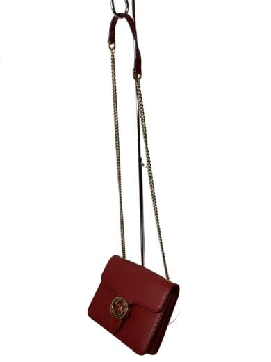 商品画像：チェーン・ショルダーバッグ_インターロッキングG/レザー/RED 2
