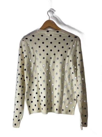 商品画像：ニット・セーター(薄手)/M/ウール/WHT/ドット/RO-N508 2