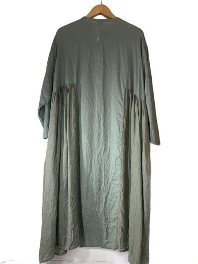 商品画像：長袖ワンピース/FREE/リネン/GRN/無地/CF-224HF886 2