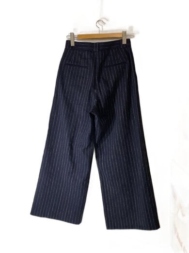 商品画像：ワイドパンツ/38/リネン/NVY/ストライプ 2