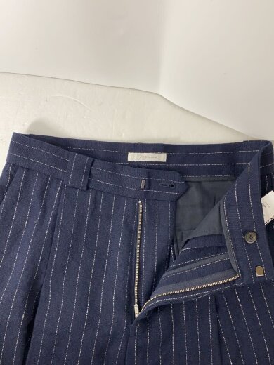 商品画像：ワイドパンツ/38/リネン/NVY/ストライプ 3