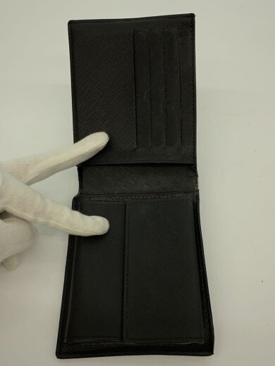 商品画像：2つ折り財布/レザー/BLK/メンズ 4