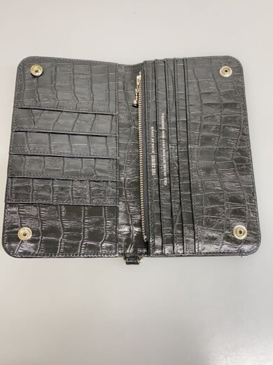 商品画像：長財布/レザー/BLK/クロコ/メンズ// 4