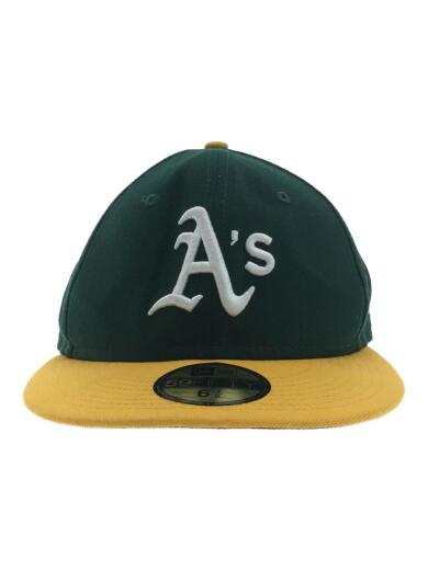 画像：NEW ERAキャップ/ポリエステル/GRN/59fifty/アスレチックス/型崩れ考慮1