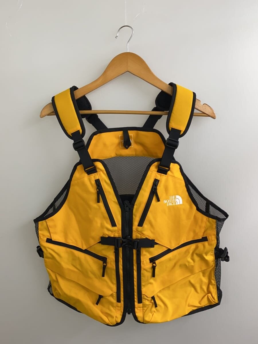 THE NORTH FACE / GEAR MESH VEST_ギアメッシュベスト/M/ナイロン/YLW/無地//