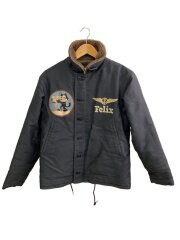 デッキジャケット/36/コットン/NVY/プリント/10168185/N-1/Felix
