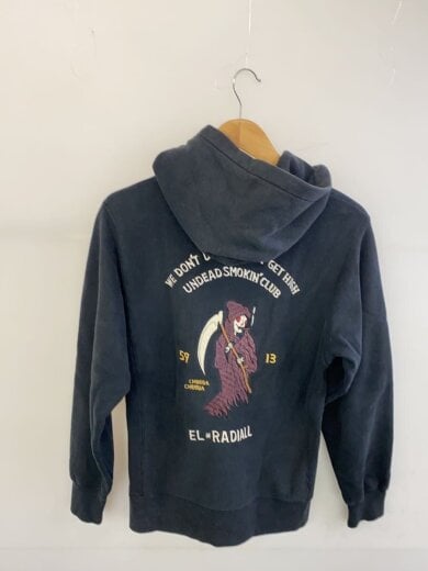 商品画像：ジップパーカー/M/コットン/BLK/無地 2