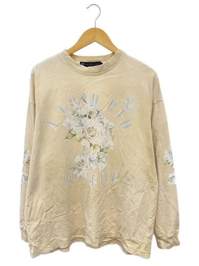 商品画像：長袖Tシャツ/XL/コットン/BEG/プリント 1