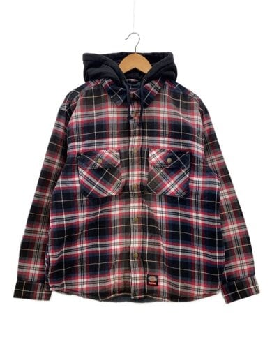 商品画像：25AW/Lined Zip Up Hooded Flannel Shirt/M/ポリエステル/RED/チェック// 1