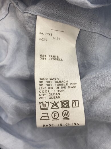 商品画像：長袖ブラウス/--/リネン/BLU/無地/25-050-900-0832-1-0// 4