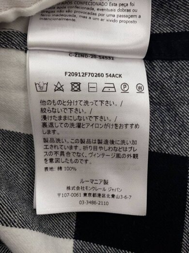 商品画像：長袖シャツ/M/コットン/チェック/F20912F70260 5